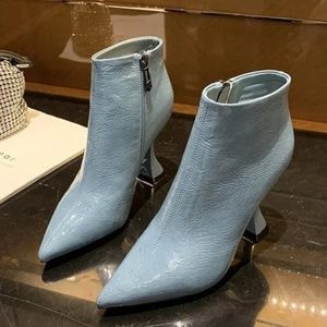 Martin boots new pointed toe side zip short boots